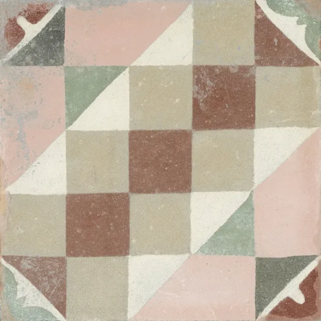 Tiempo Multicolour Matt Geometric Porcelain Wall and Floor Tiles