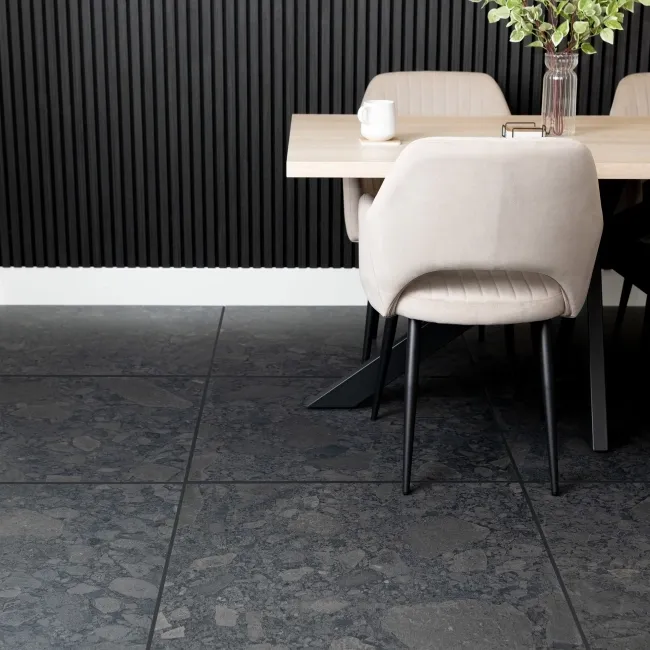 Belmonte Space Black Matt Porcelain Tiles 800x800