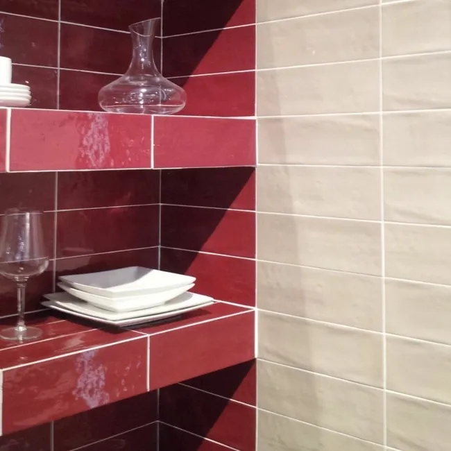 Rustic Cream Ceramic Gloss Metro Tiles