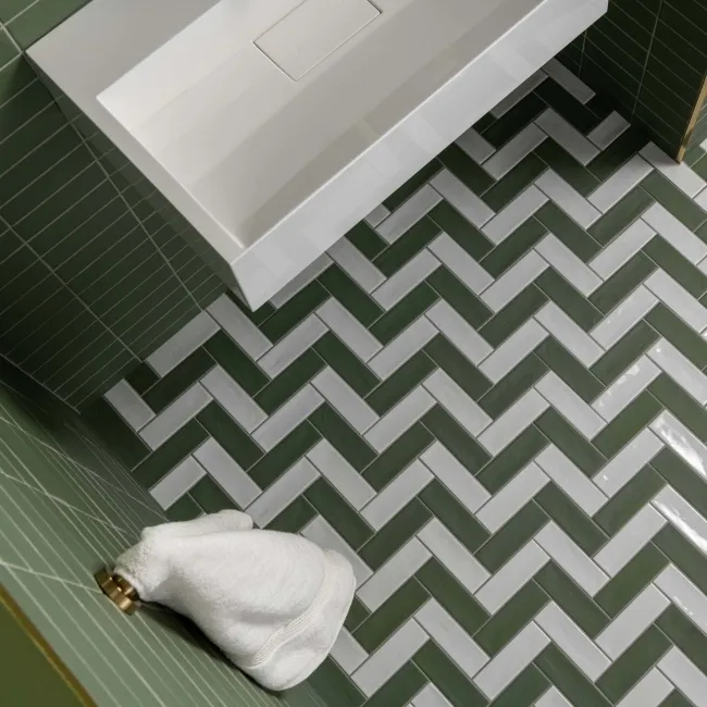 Hamlet Green Porcelain Matt Metro Wall and Floor Tiles