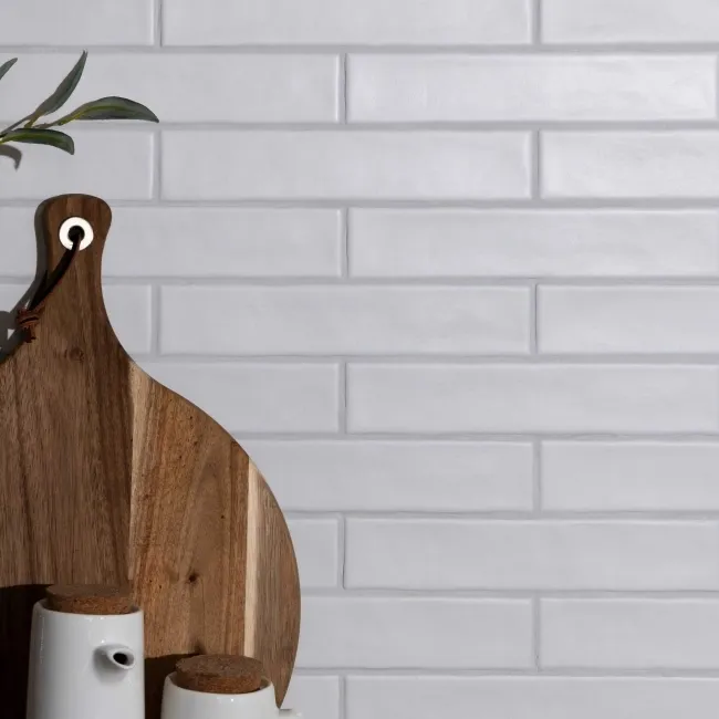 Ivybridge White Matt Metro Wall Tiles 250x50mm