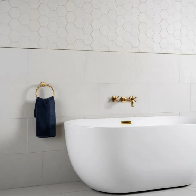 Chalkstone Bone White Matt Stone Effect Wall and Floor Tiles