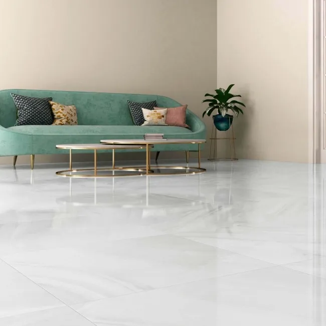 Lustra White Marble Effect Porcelain Tiles 600x600