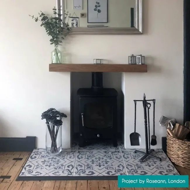 Harran Antique Vintage Blue Pattern Floor Tiles