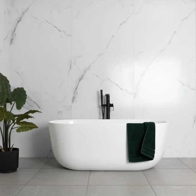 Trepanel Aqua Luxe® Carrara Soft Marble Effect Embossed Satin SPC XXL Wall Panel