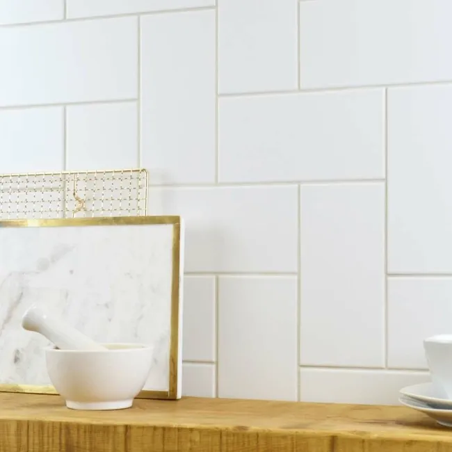 Spellbound Matt White Plain Tiles