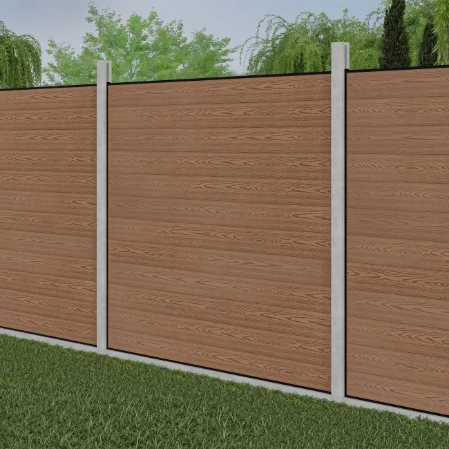 LuxeLine® Teak Composite Fence Panel for Own Post 6ft
