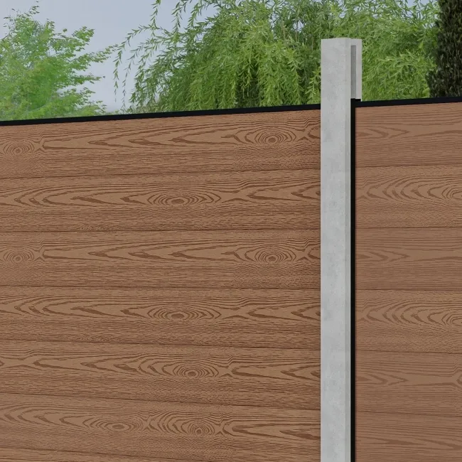 LuxeLine® Teak Composite Fence Panel for Own Post 6ft