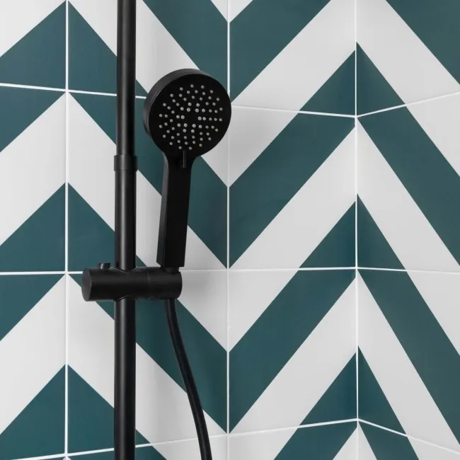 Zebra Green and White Matt Striped Patterned Wall and Floor Tiles