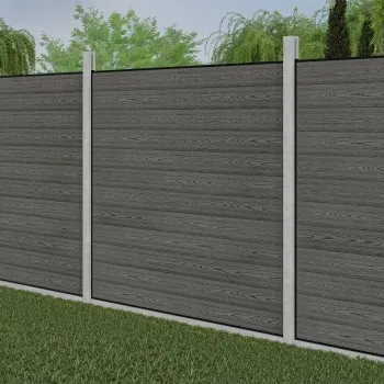 LuxeLine® Light Grey Composite Fence Panel for Own Post 6ft