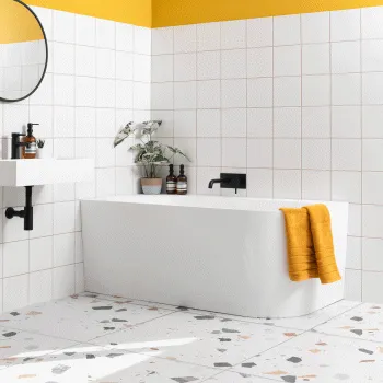 Sorrento White Matt Terrazzo Effect Wall and Floor Tile