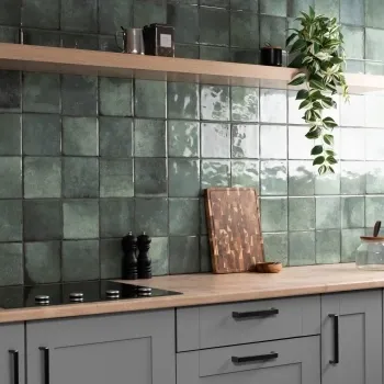 Veneto Green Gloss Rustic Wall Tiles