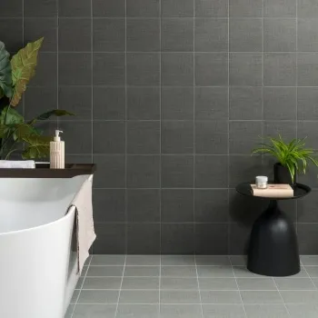 Texxtile Ashen Grey Matt Patterned Wall and Floor Tiles