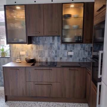 Raku Blue Ceramic Brick Effect Wall Tiles