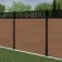 LuxeLine Composite Fence Panel Teak 6ft High - Moroccan Decorative Screen with Aluminium Post