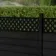 LuxeLine Composite Fence Panel Black 3ft High - Lattice Decorative Screen with Aluminium Post
