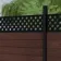 LuxeLine Composite Fence Panel Walnut 6ft High - Lattice Decorative Screen with Aluminium Post