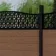 LuxeLine Composite Fence Panel Teak 6ft High - Geometric Decorative Screen with Buried Aluminium Post