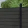 LuxeLine® Dark Grey Composite Fence Panel with Aluminium Post 6ft