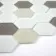 Ligo Glass Latte Hexagon Mosaic Tiles
