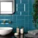 Temple Teal Blue Gloss Ceramic Metro Wall Tiles
