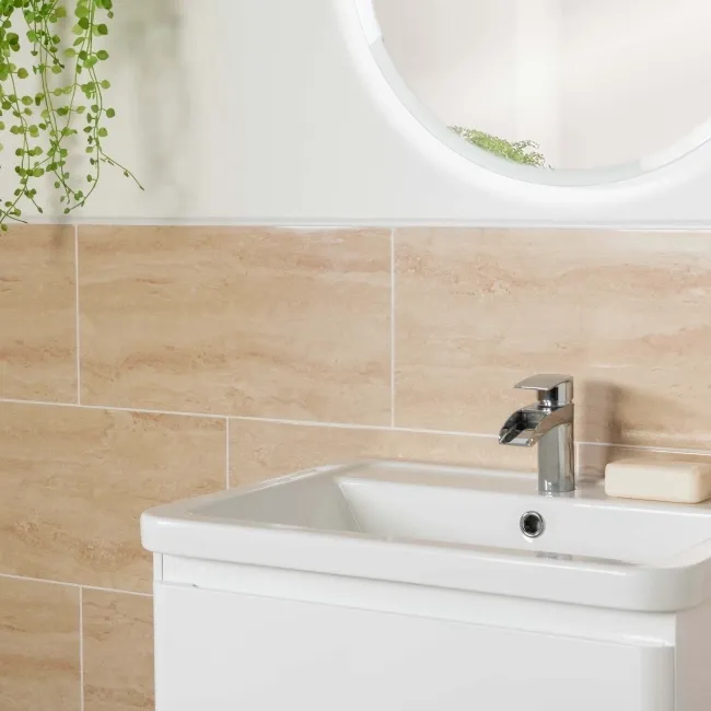 Athena Ivory Travertine Effect Wall Tiles