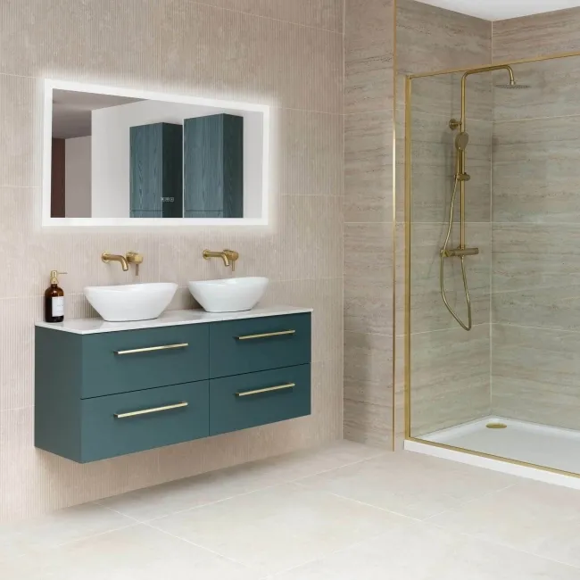 Vesta Beige Fluted Matt Travertine Effect Wall Tiles