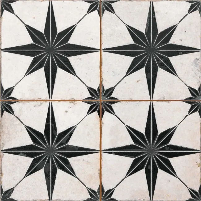 Cinders® Lux Star Noir Layer Tech Pattern Tiles