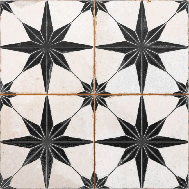 Cinders® Lux Star Noir Layer Tech Pattern Tiles