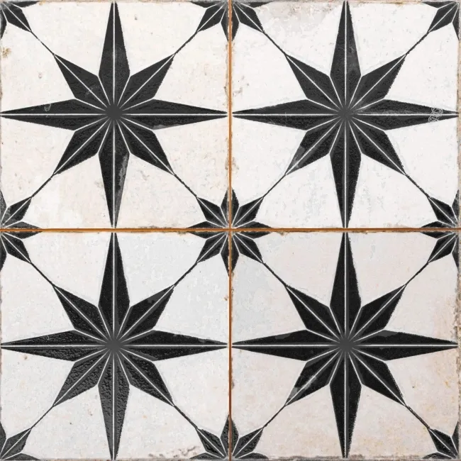 Cinders® Lux Star Noir Layer Tech Pattern Tiles