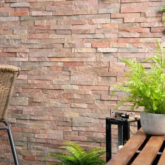 Ledgestone Copper Brown Split Face Slate 300x150 Tiles