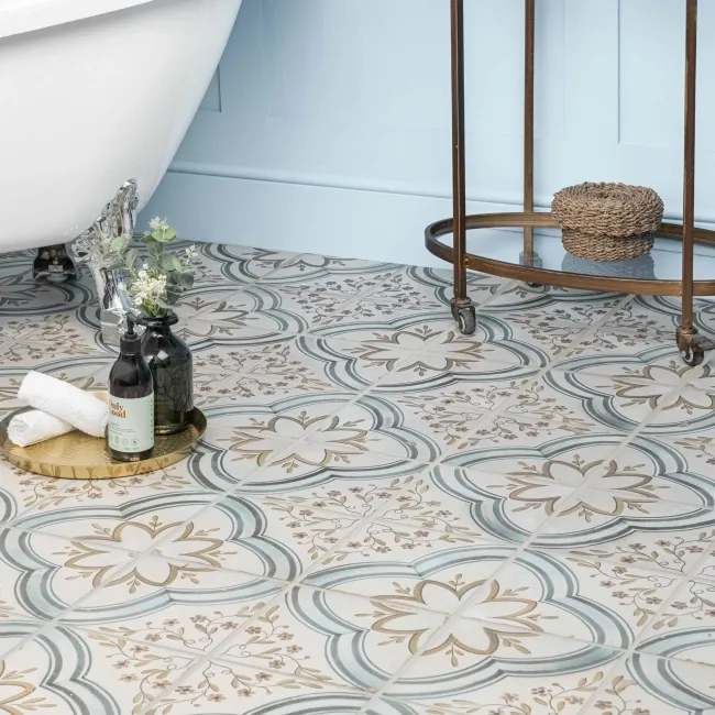 Cynosure Antique Multicolour Matt Patterned Floor Tiles
