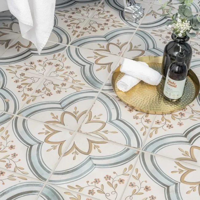 Cynosure Antique Multicolour Matt Patterned Floor Tiles