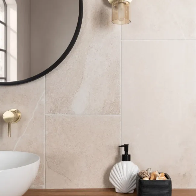 Driftstone Matt Beige Stone Effect Wall and Floor Tiles