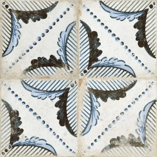 Floweret Floral Antique Multicolour Matt Patterned Floor Tiles