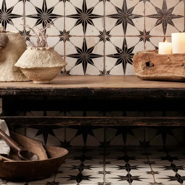 Cinders® Lux Star Noir Layer Tech Pattern Tiles