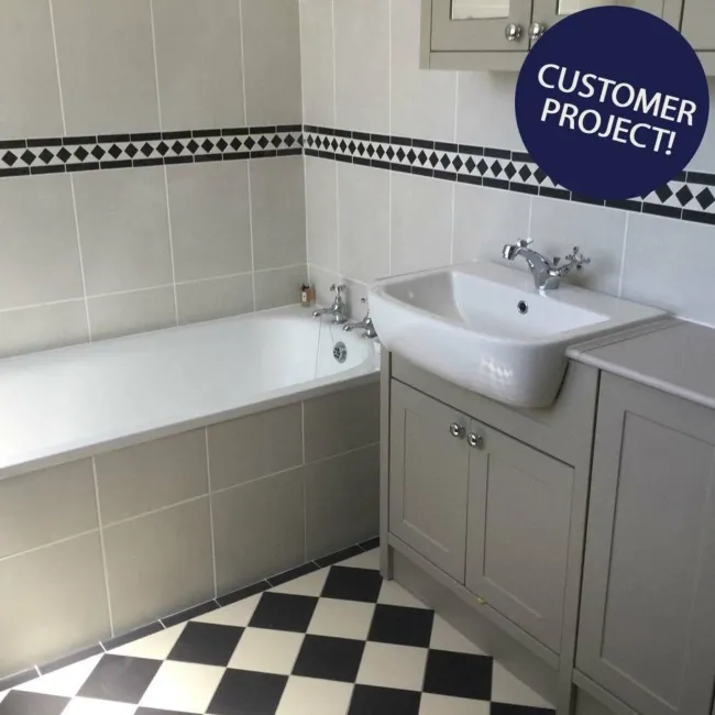 Gosford Black and White Border Tiles