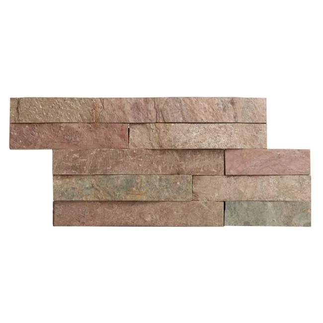 Ledgestone Copper Brown Split Face Slate 300x150 Tiles