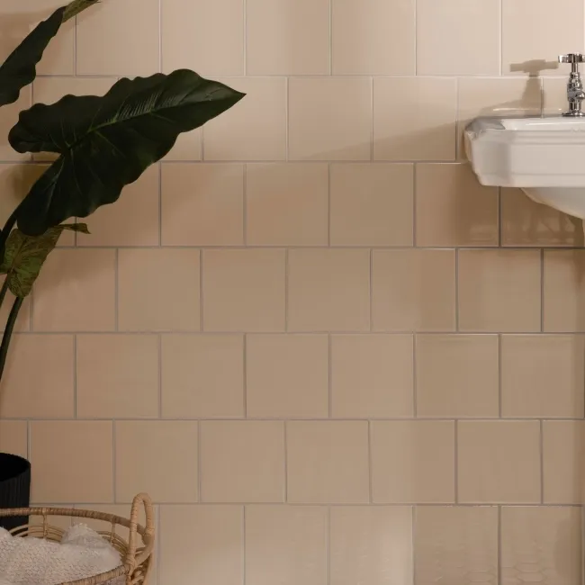 Pick 'n' Mix Macaron Cream Gloss Plain Wall Tiles