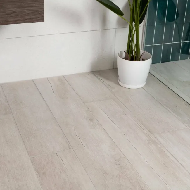 Madera White Wood Effect Porcelain Floor Tiles