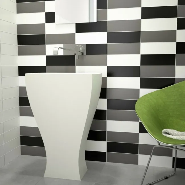 Rhian Black Matt Brick Ceramic Wall Tiles