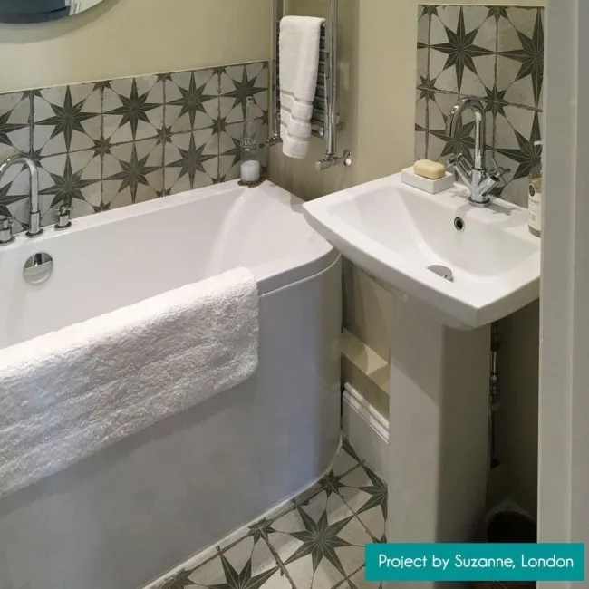 Scintilla Olive Green Star Pattern Tiles