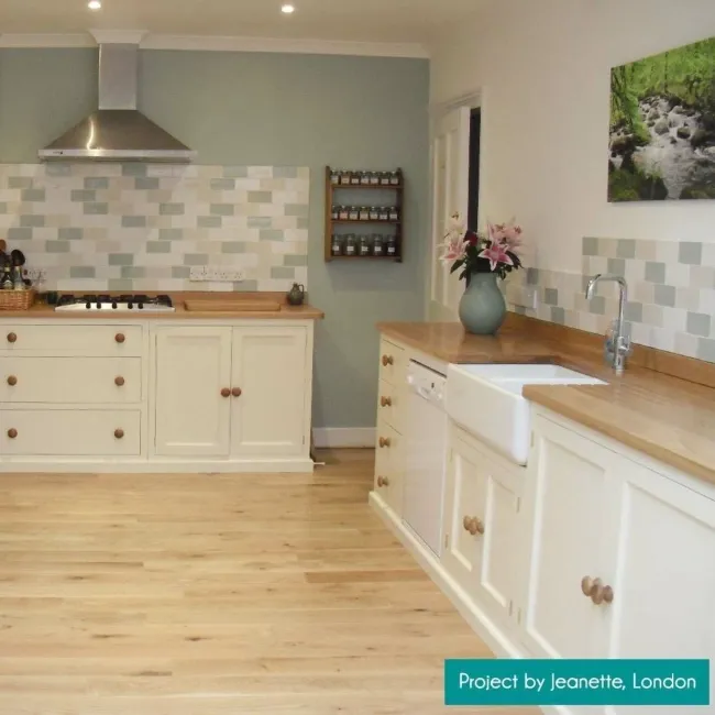 Rustic Gloss Cream Metro Tiles