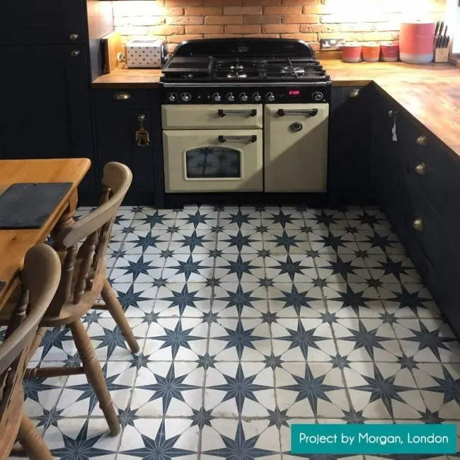 Scintilla Sapphire Star Pattern Tiles