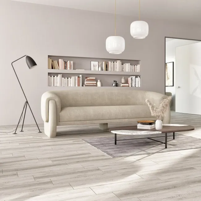 Friston Grey Oak Wood Effect Porcelain Floor Tiles