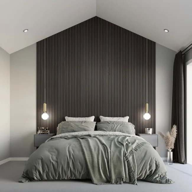 Trepanel XL® 3m Noir Black Acoustic Wood Standard Slat Panels