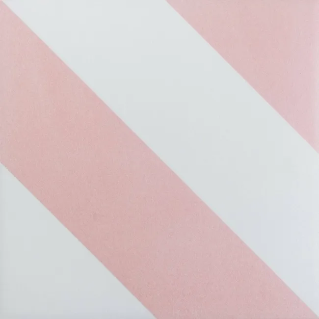 Zebra Pink and White Patterned Matt Striped Wall and Floor Tiles