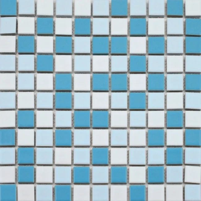 Pixel Sea Light Blue Blend Mosaic 25x25 Wall and Floor Tiles