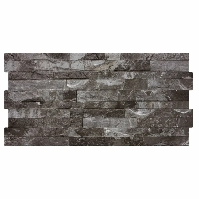Vesuvius Charcoal Split Face Effect Tiles