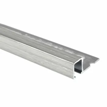 10mm Aluminium Square Edge 2.5m Brushed Effect Trim